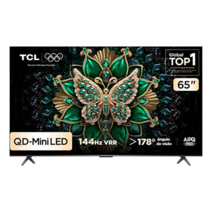 Smart TV TCL 65 Polegadas QLED Mini LED 4K C6K WiFi Bluetooth Google TV 4 HDMI 144Hz HDR10+ 65C6K
